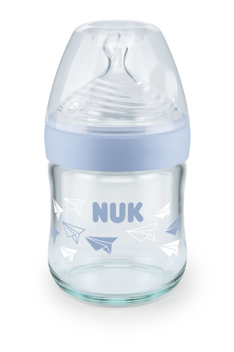 Nuk butelka szklana Nature Sense niebieska