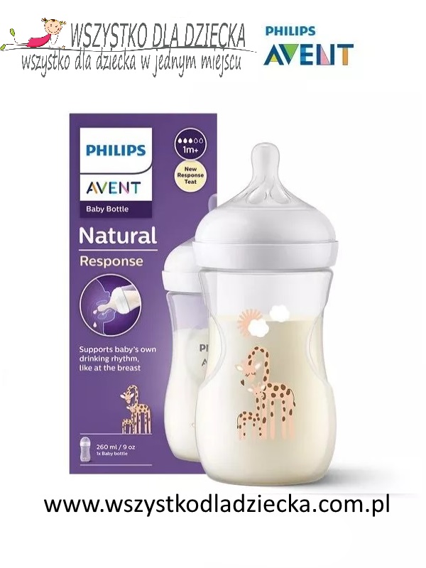 Philips Avent Responsywna butelka Natural zyrafa 260ml SCY903 66