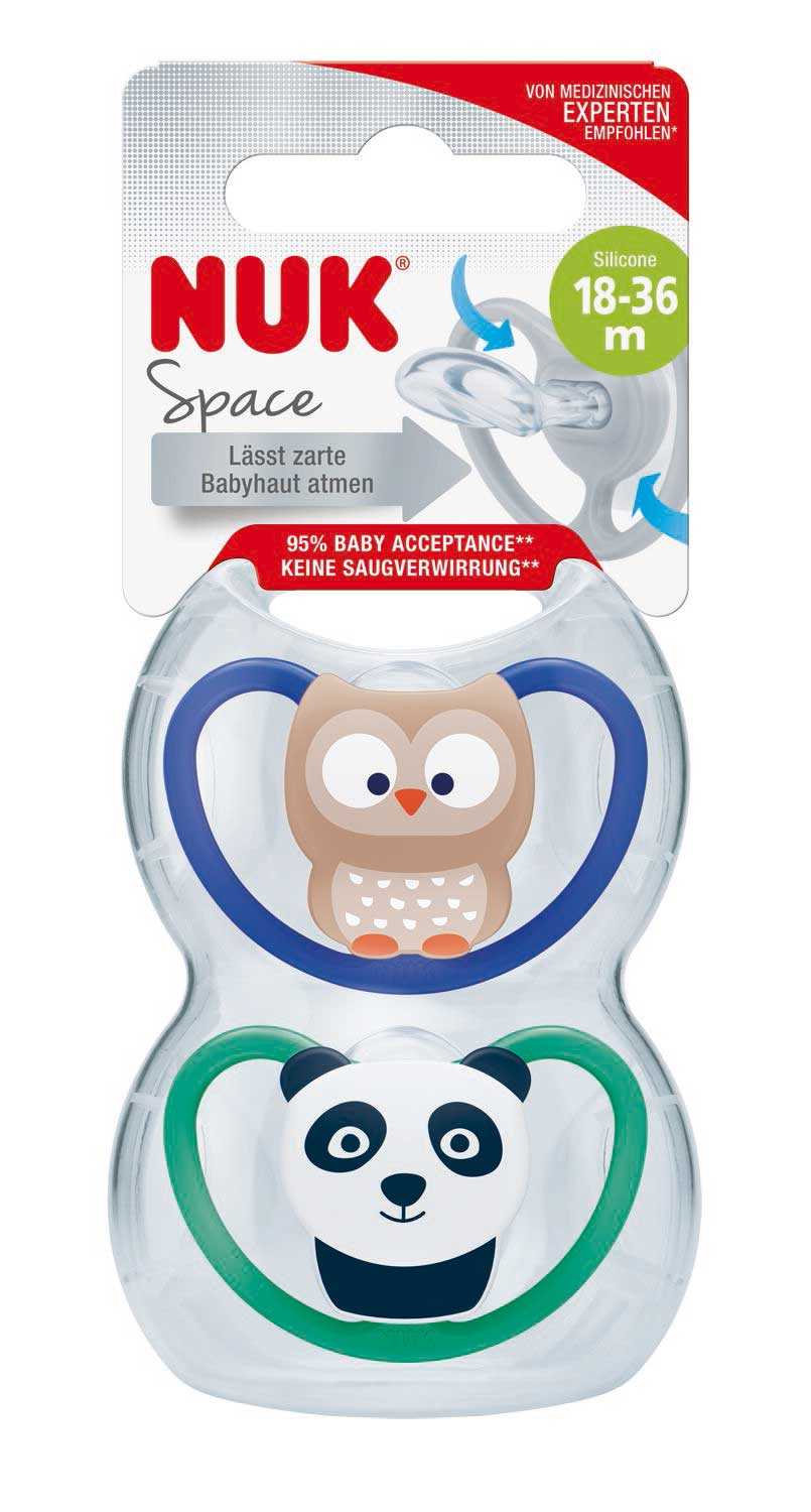 Smoczek SPACE silikonowy panda 739501