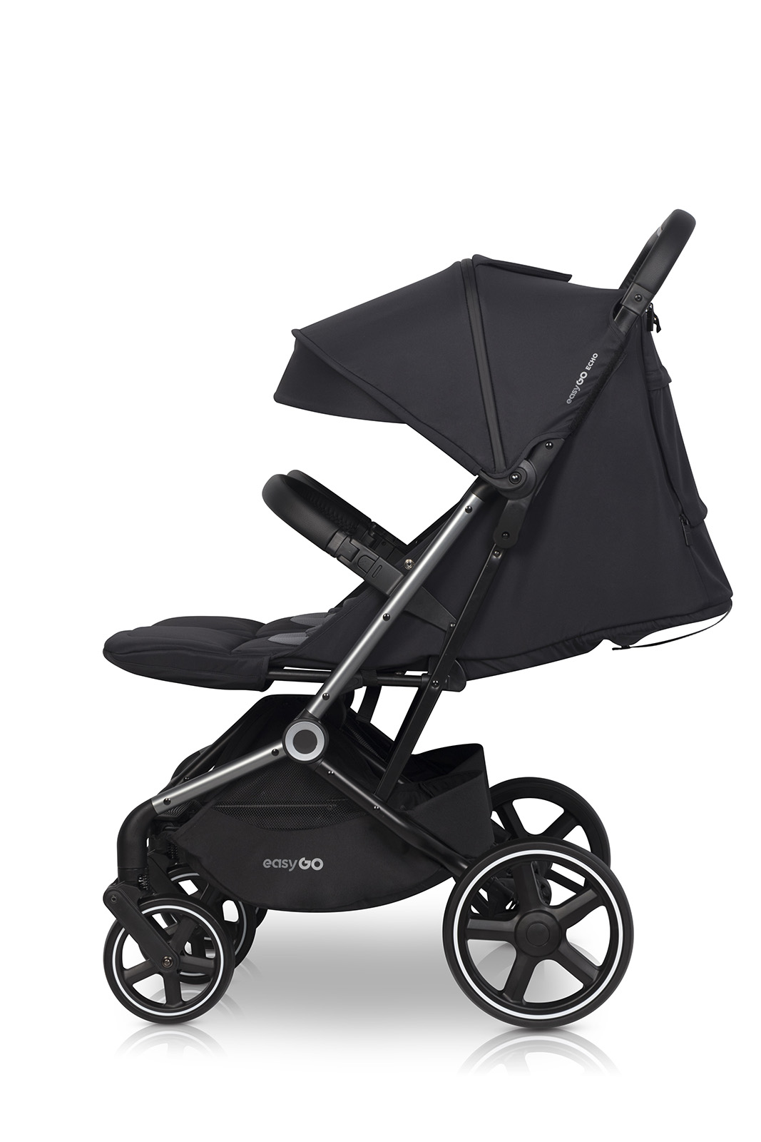 easygo ECHO spacerowka rozlozone oparcie ebony black