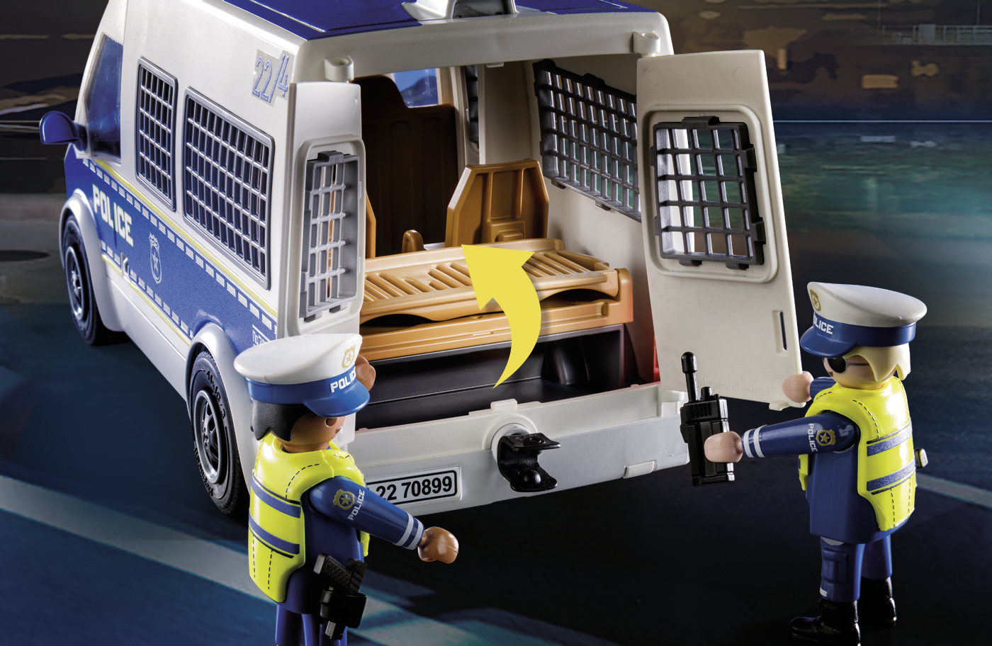 Playmobil 70899 Transporter policyjny ze światłem i dźwiękiem tył