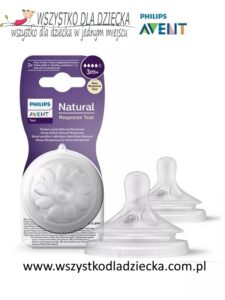 Philips Avent Responsywny Smoczek Natural przepływ sredni 3m+ SCY964 02