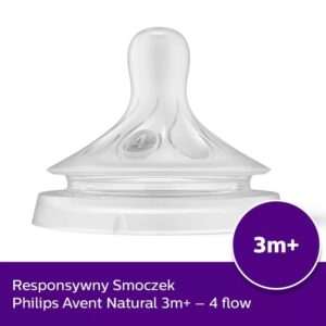 Philips Avent smoczek na butelkę 4 przepływ średni 3m+