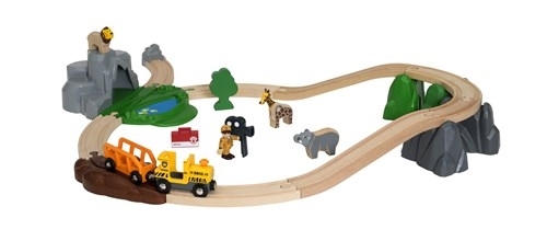 brio kolejka drewniana safari