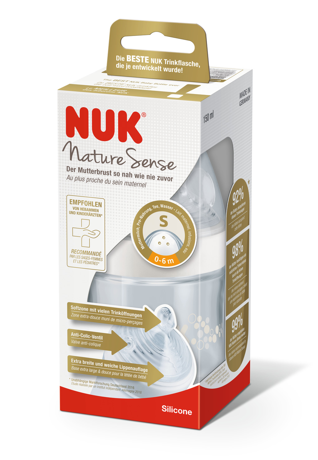 nuk butelka nature sense 150 pudełko
