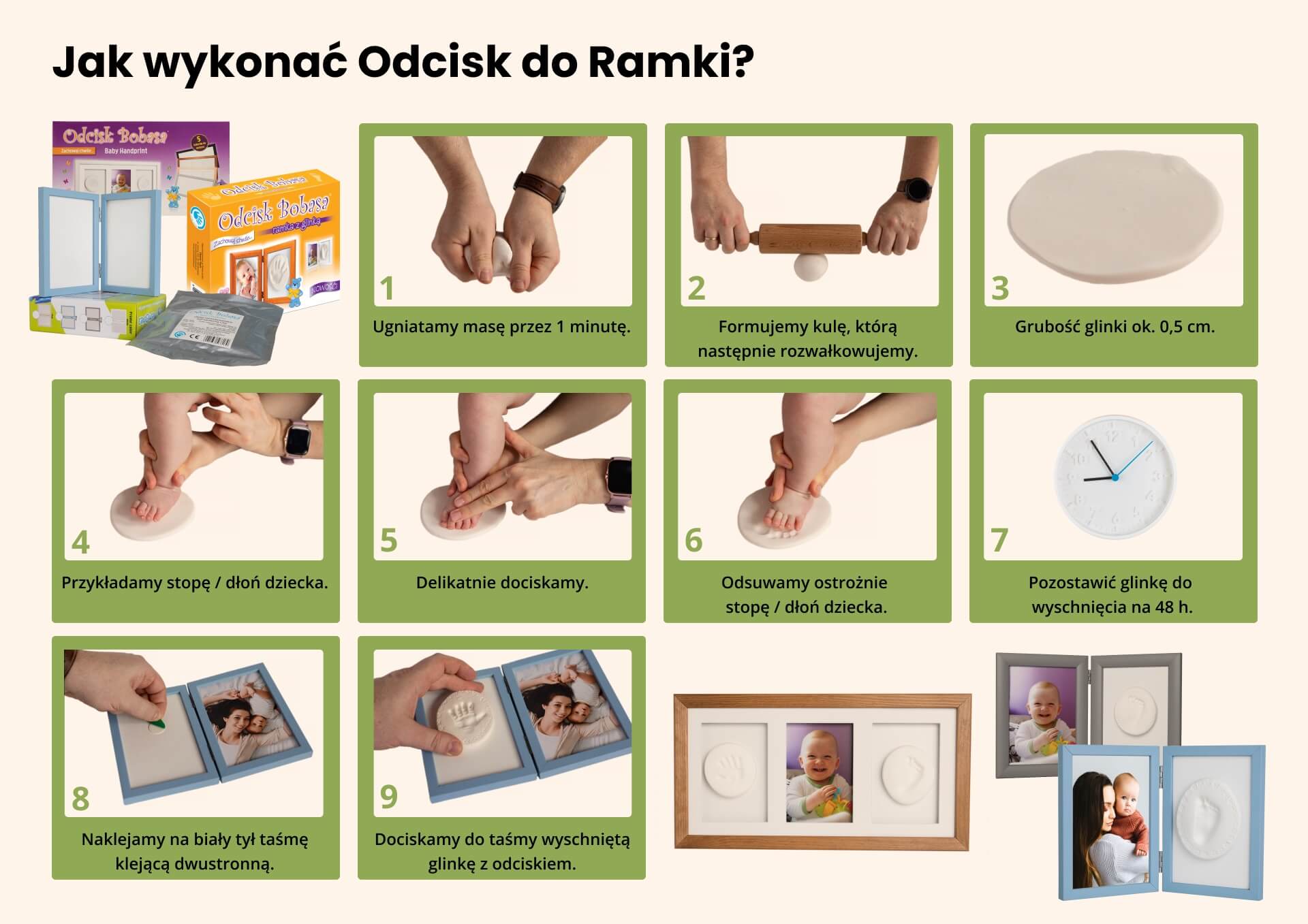 Instrukcja obrazkowa Ramka z Glinką Instrukcja obrazkowa Ramka z Glinką