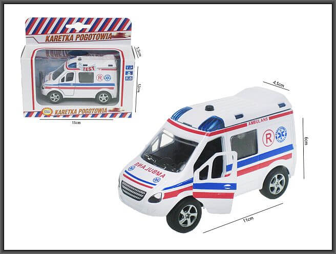 Auto metalowe AMBULANS HKG089