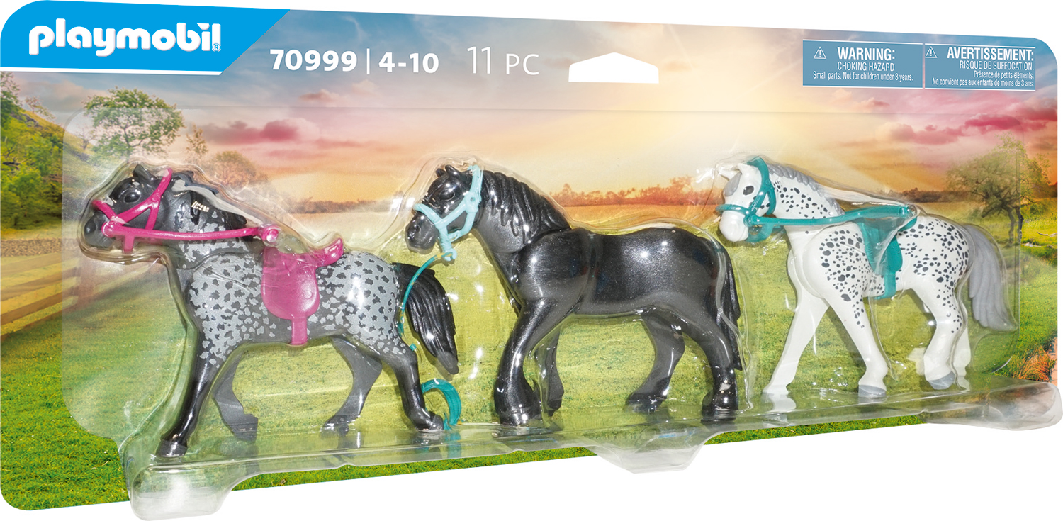 Playmobil 70999 Trzy konie: fryz, knabstrup i koń andaluzyjski