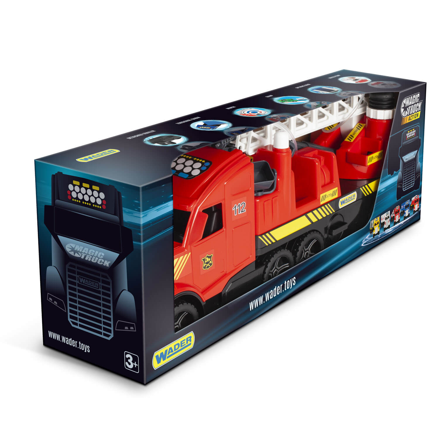 wóz strażacki Wader Magic Truck z drabiną wężem i wodą