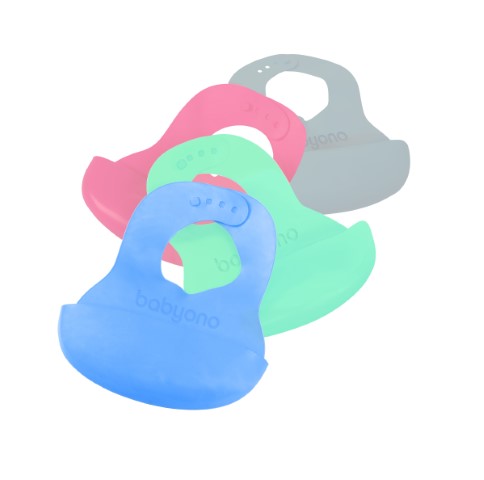 BabyOno Miękki śliniak z regulowanym zapięciem 835