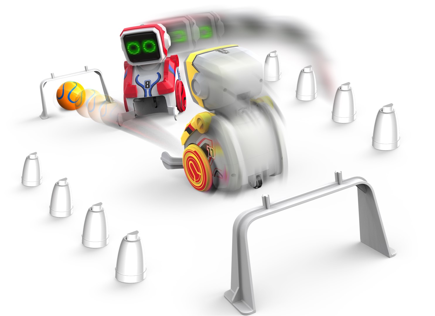 Dwa roboty sterowane