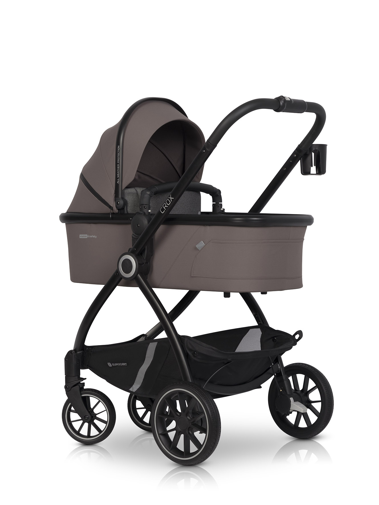 wozek dzieciecy 2w1 euro cart crox taupe