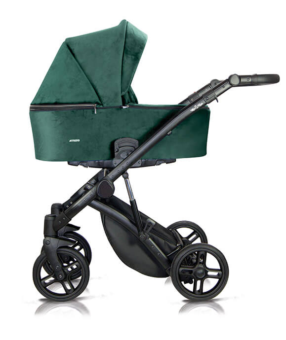 Milu Kids Atteso 2w1 2021 spacerowka 11a AKSAMIT green zielony