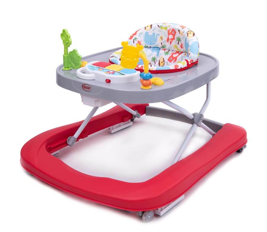 4Baby Walk'n push chodzik pchacz 2w1 kolor red czerwony