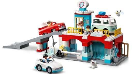 Klocki LEGO 10948 Duplo Parking pietrowy i myjnia samochodowa