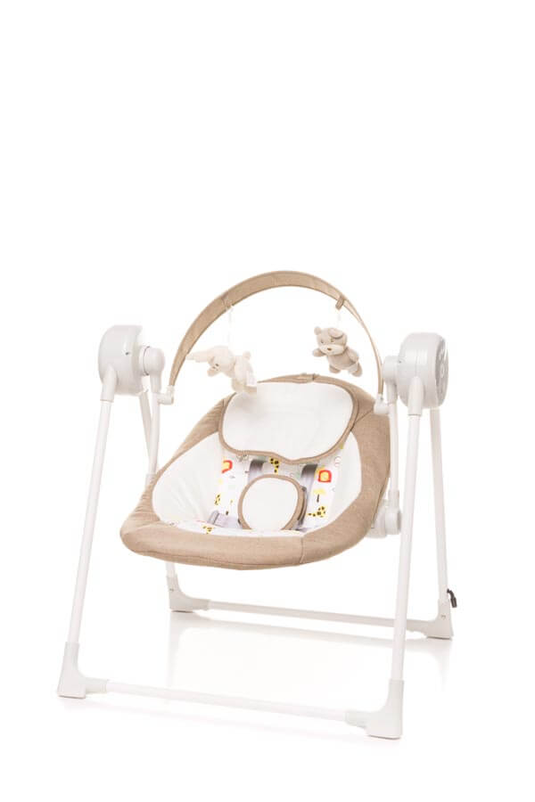 SWING 4Baby Swing elektryczna huśtawka-bujak dla dzieci kolor CAMEL