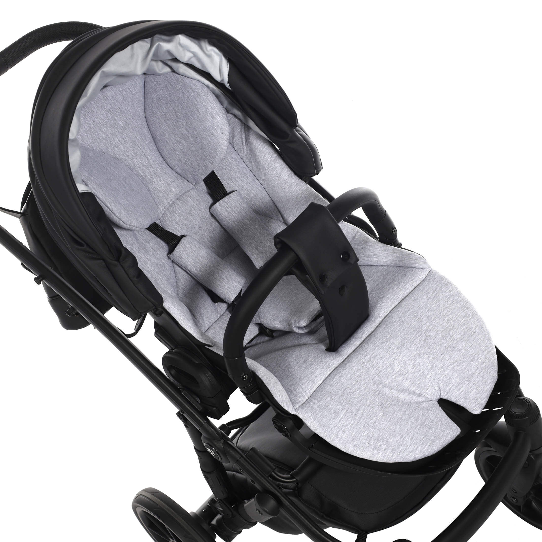 Junama Space Eco Eko wozek 2w1 v2 wielofunkcyjny gleboko spacerowy kolor 02 czarny 27