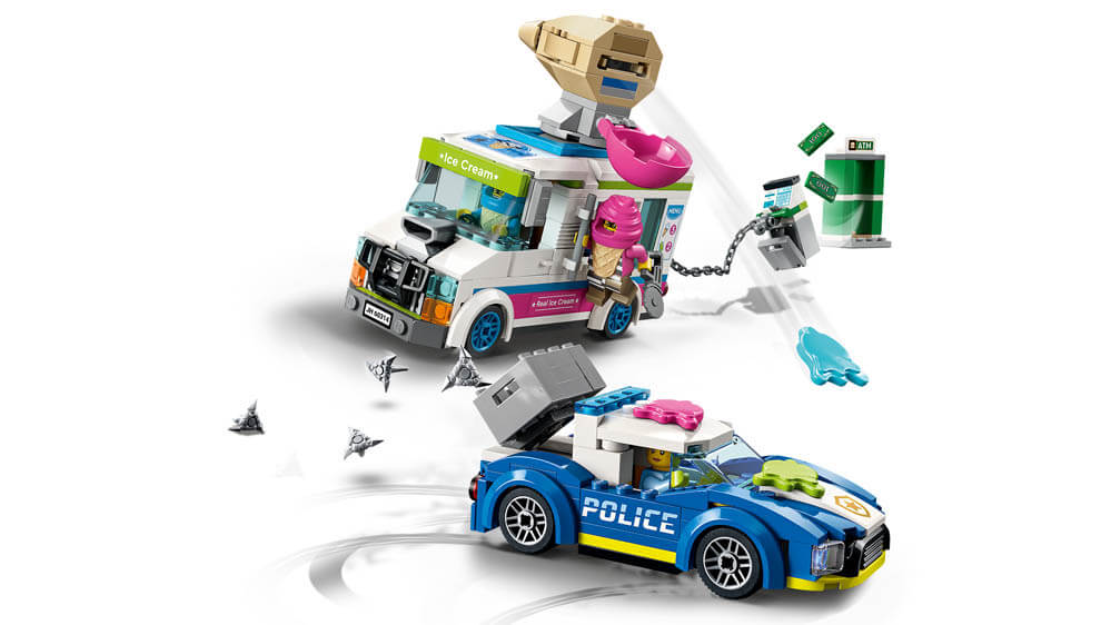 LEGO® City 60314 Policyjny poscig za furgonetka z lodami dla dzieci od 5 roku zycia