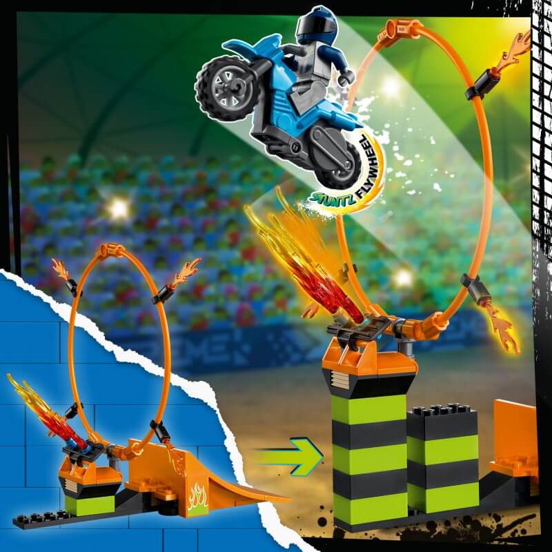 Lego city konkurs kaskaderski 60299 Skoki przez plonaca obrecz