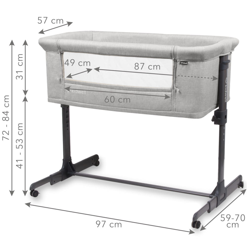 Lozeczko dostawne Alula wymiary