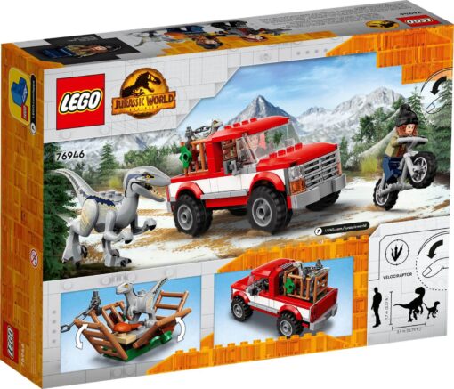 LEGO Jurassic World 76946 Schwytanie welociraptorow Blue i Bety dla dzieci