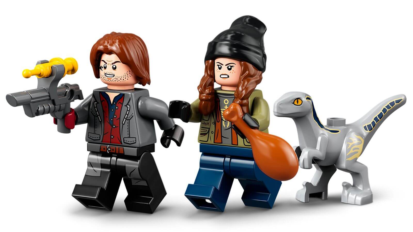 LEGO Jurassic World 76946 Schwytanie welociraptorow Blue i Bety minifigurki LEGO Jurassic World 76946 Schwytanie welociraptorow Blue i Bety minifigurki