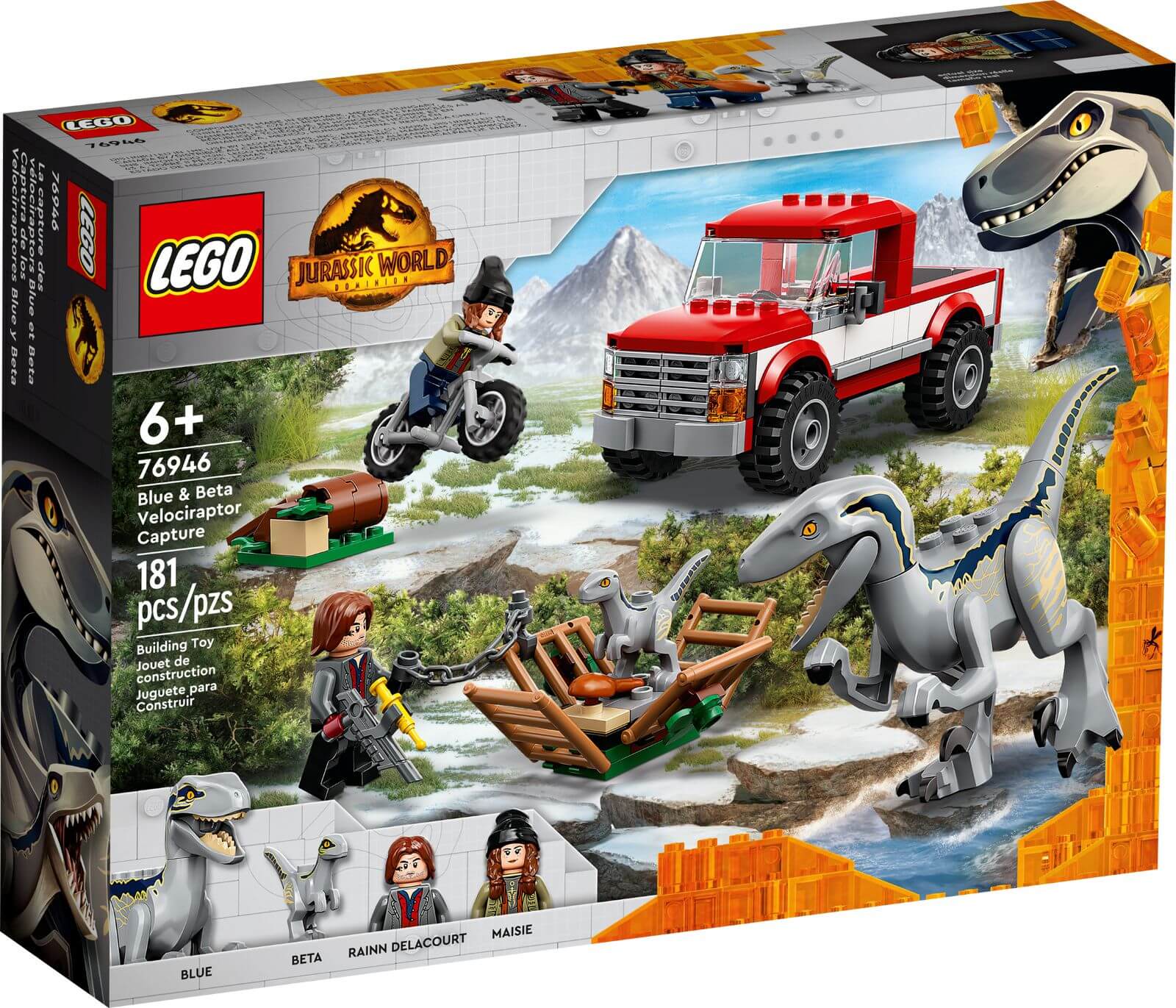 Zestaw LEGO® 76946 Jurassic World Schwytanie welociraptorow Blue i Bety