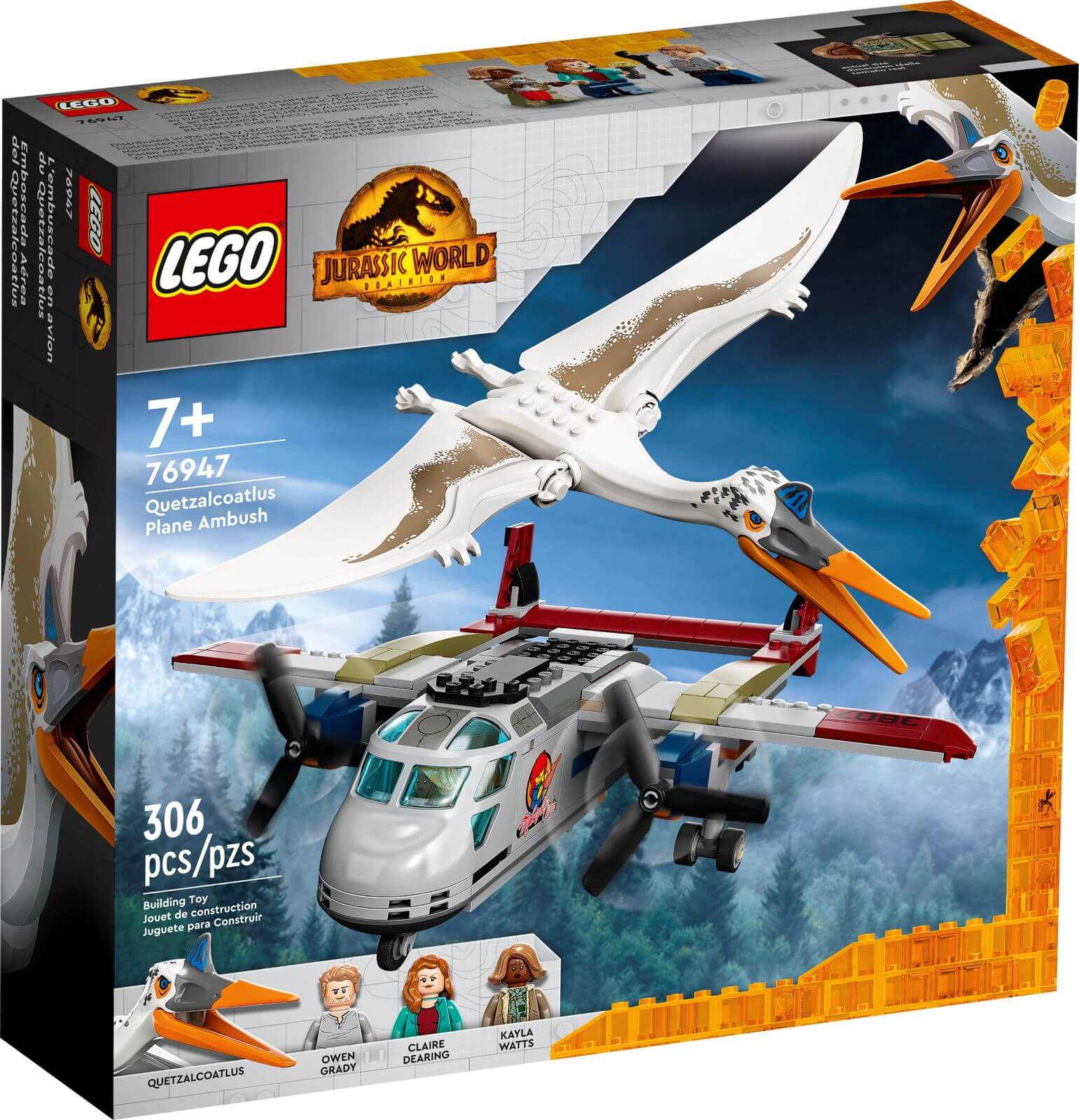 Zestaw LEGO® 76947 Jurassic World Kecalkoatl zasadzka z samolotem