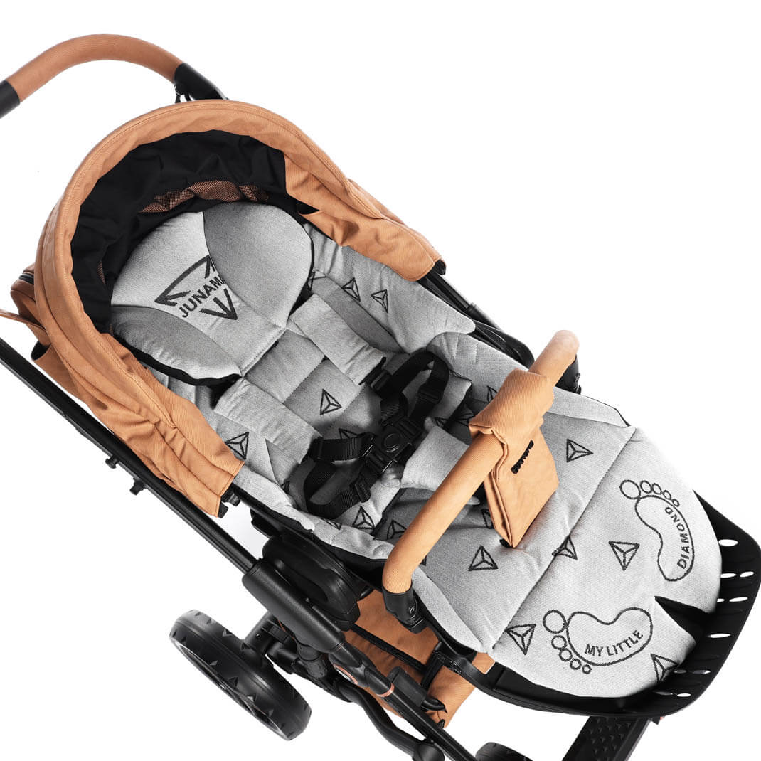 Junama Diamond Caro wozek 2w1 wielofunkcyjny gleboko spacerowy kolor 03 cynamonowy 17