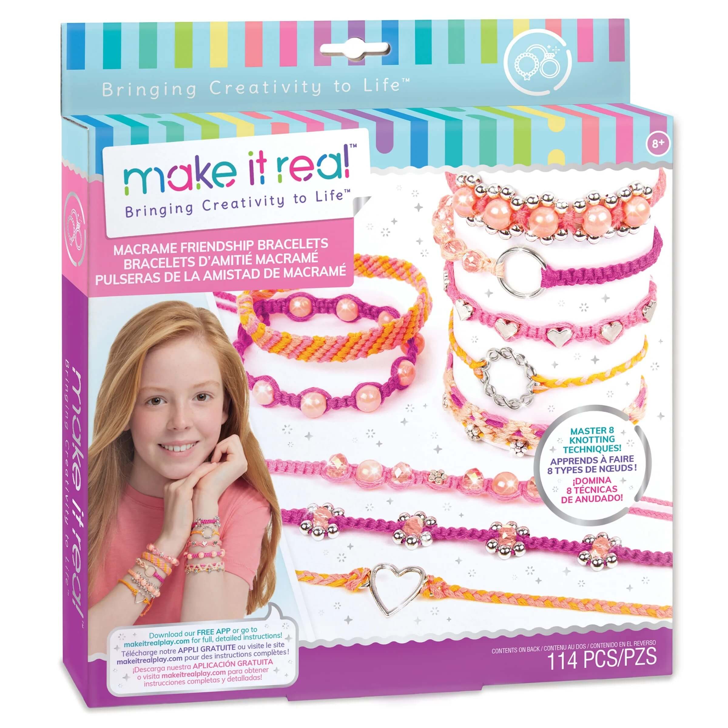 MAKE IT REAL Zestaw do tworzenia bransoletek Macrame Friendship Bracelets
