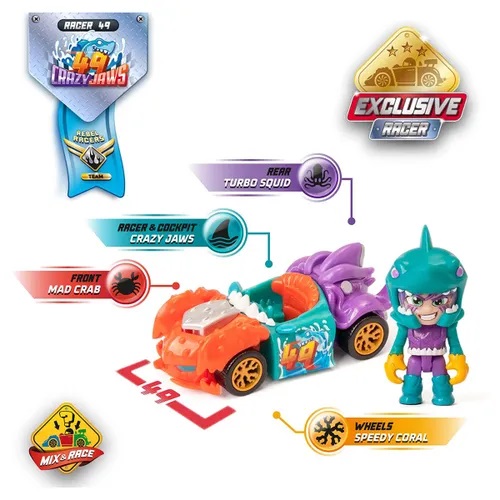 T RACERS S Pirate Shark unikatowe auto