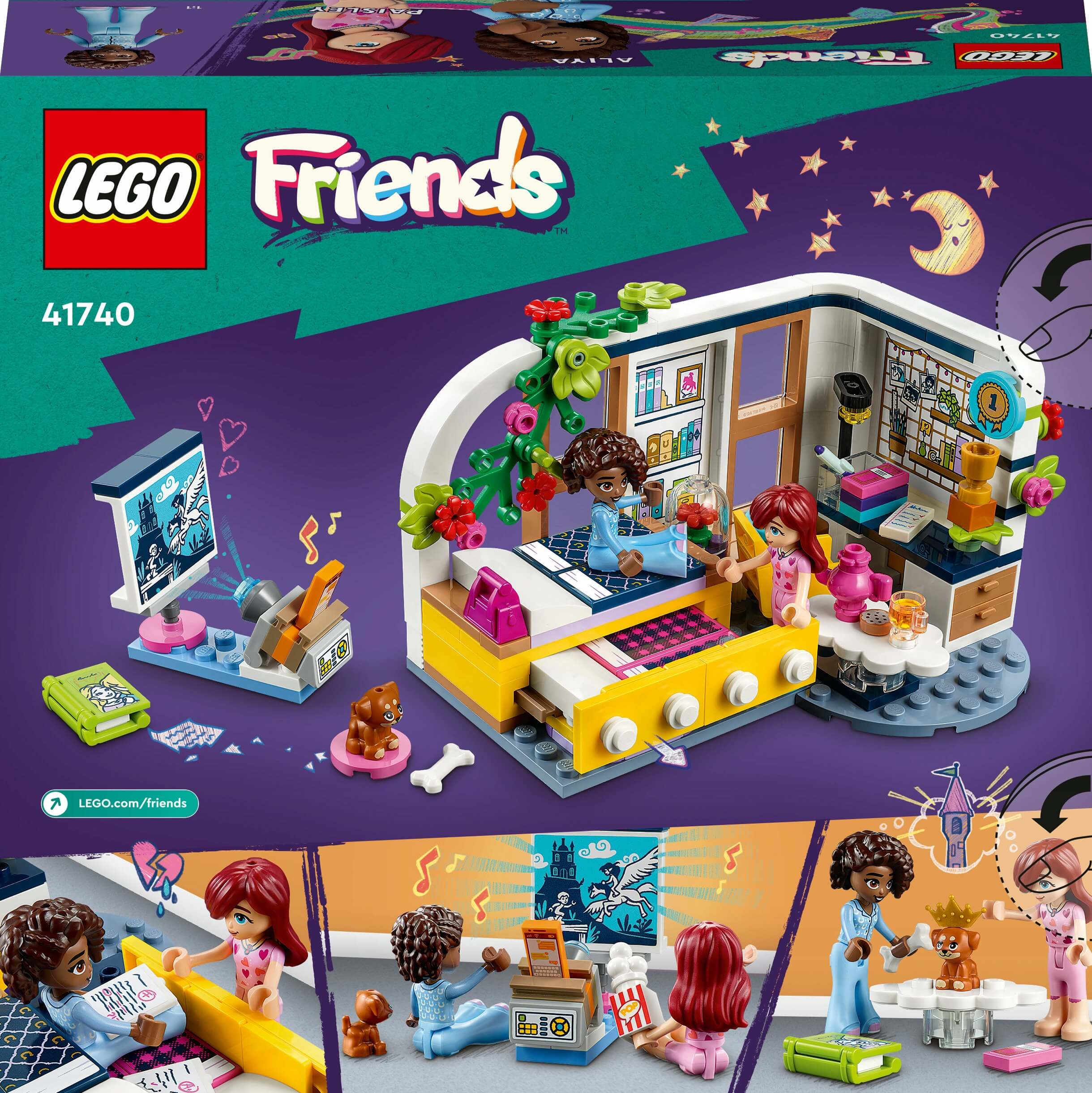 LEGO Friends Pokoj Aliyi 41740 Waga produktu z opakowaniem jednostkowym 0 297 kg