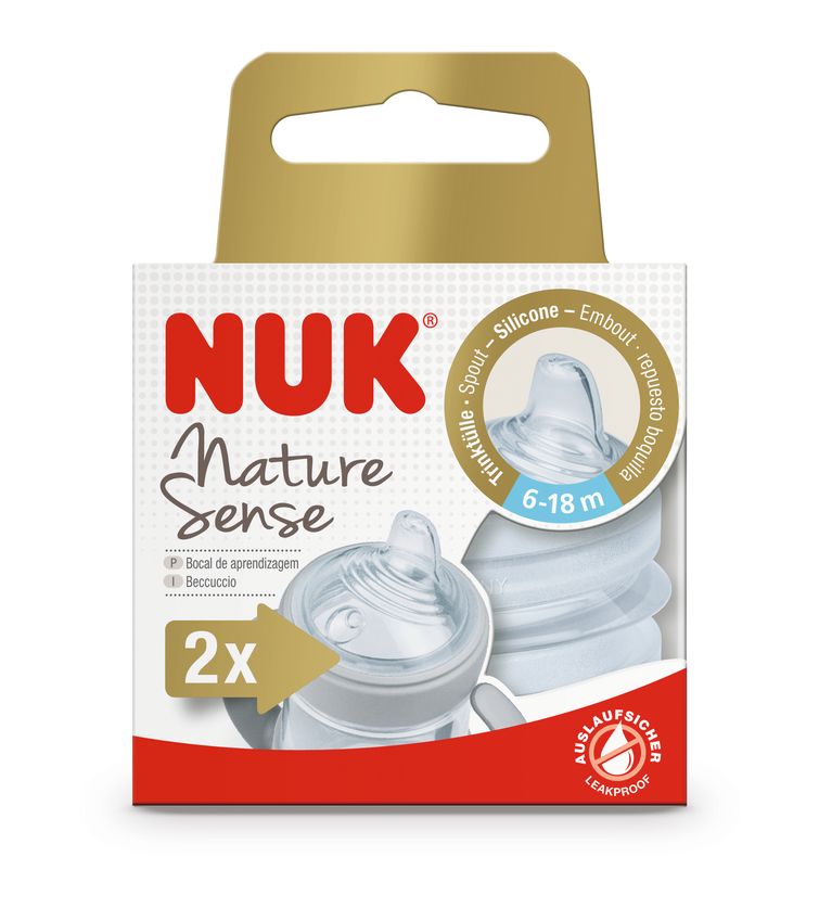 NUK silikonowy ustnik niekapek Nature Sense 2 szt