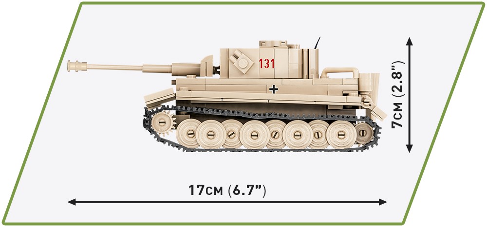 COBI 2710 Czolg PzKpfw VI Tiger 131 wymiary COBI 2710 Czolg PzKpfw VI Tiger 131 wymiary