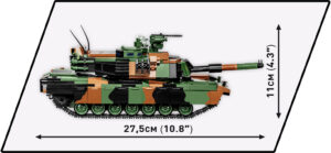 COBI 2623 M1A2 SEPv3 Abrams wymiary COBI 2623 M1A2 SEPv3 Abrams wymiary