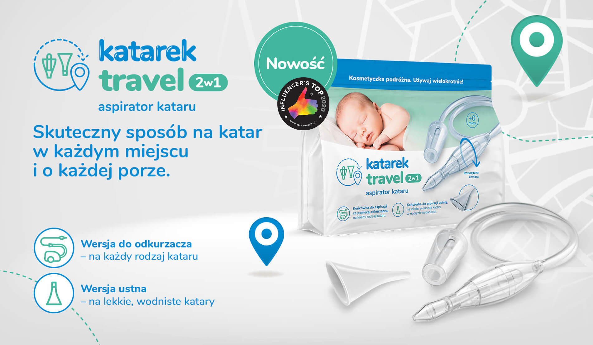 Katarek Travel 2w1 Aspirator kataru Katarek Travel 2w1 Aspirator kataru