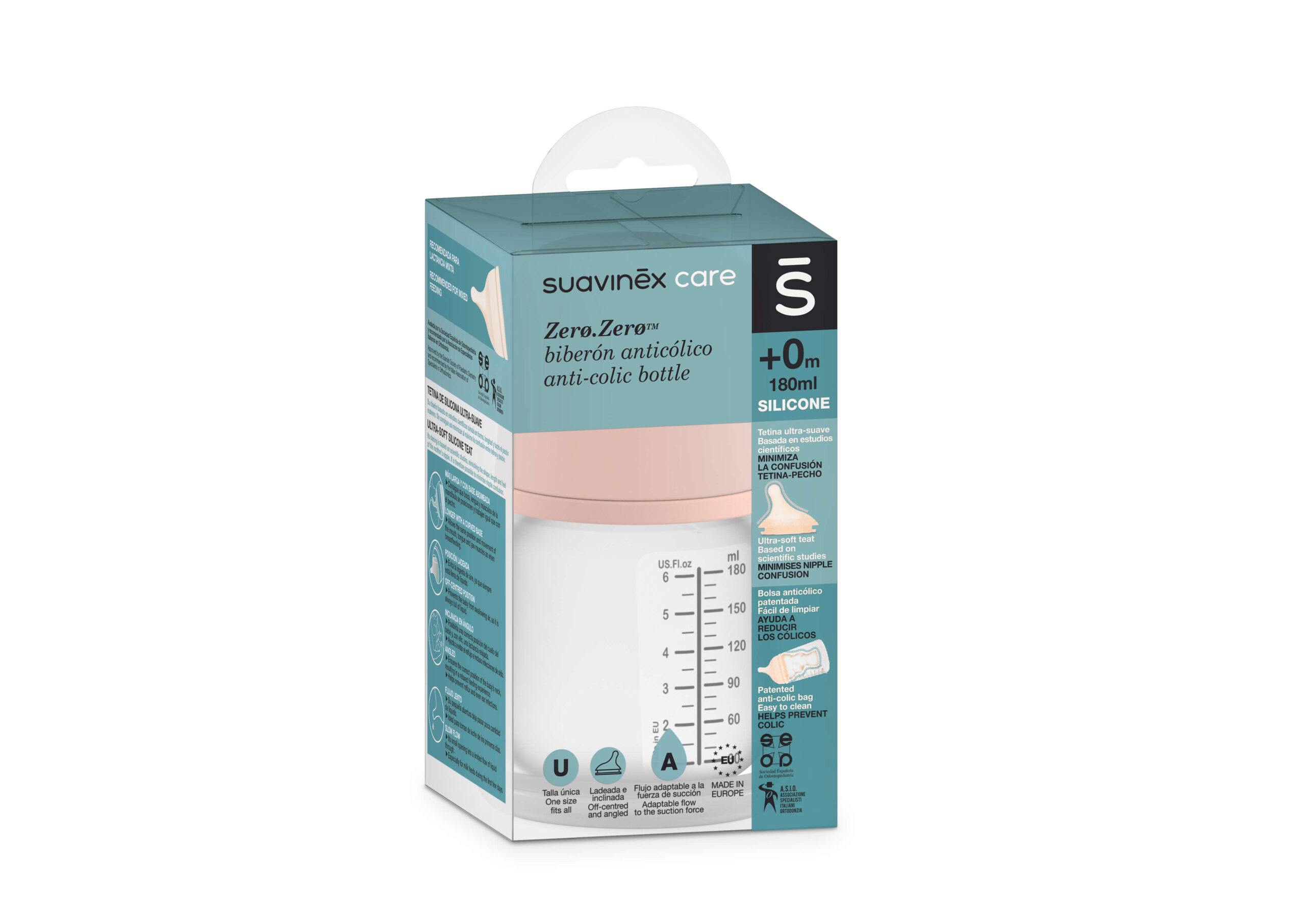 Suavinex butelka 180ml ze smoczkiem o regulowanym przepływie