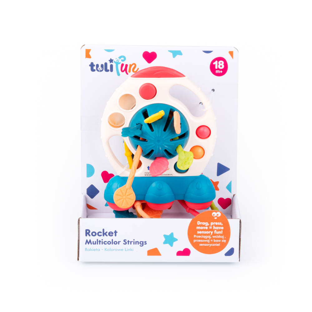 TuliFun Rakieta Kolorowe Linki zabawka sensoryczna