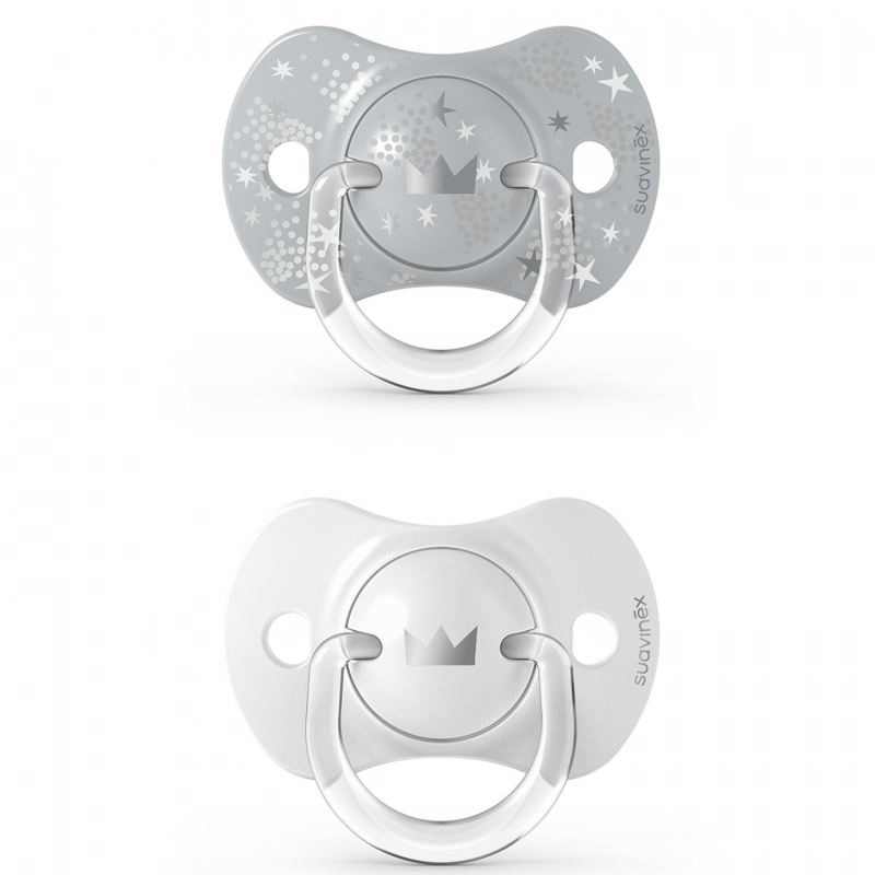 smoczek fizjologiczny sx pro spread joy 0 6m szara korona