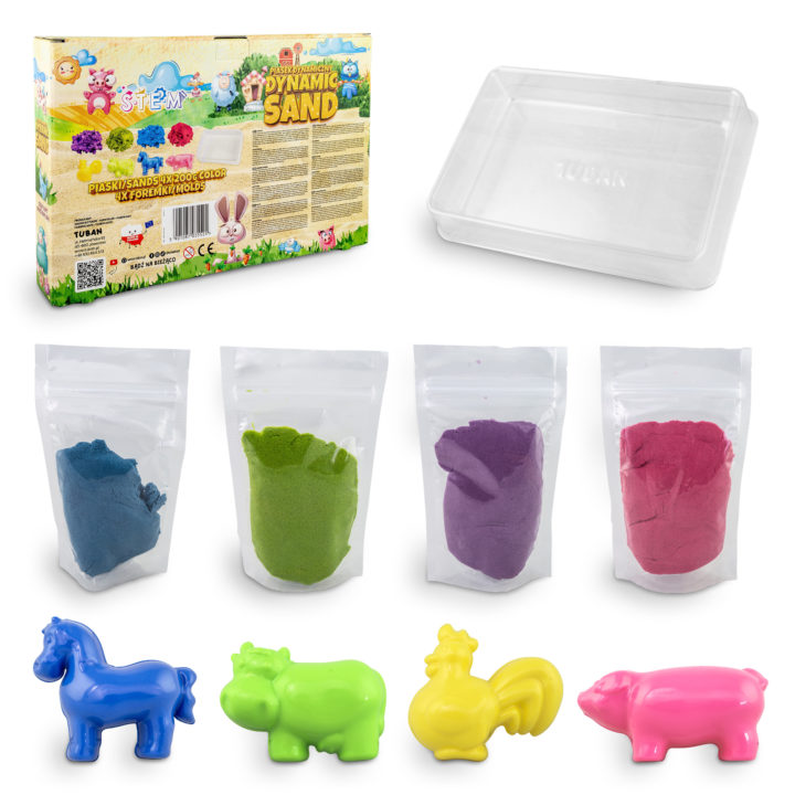 Piasek kinetyczny farma duży zestaw