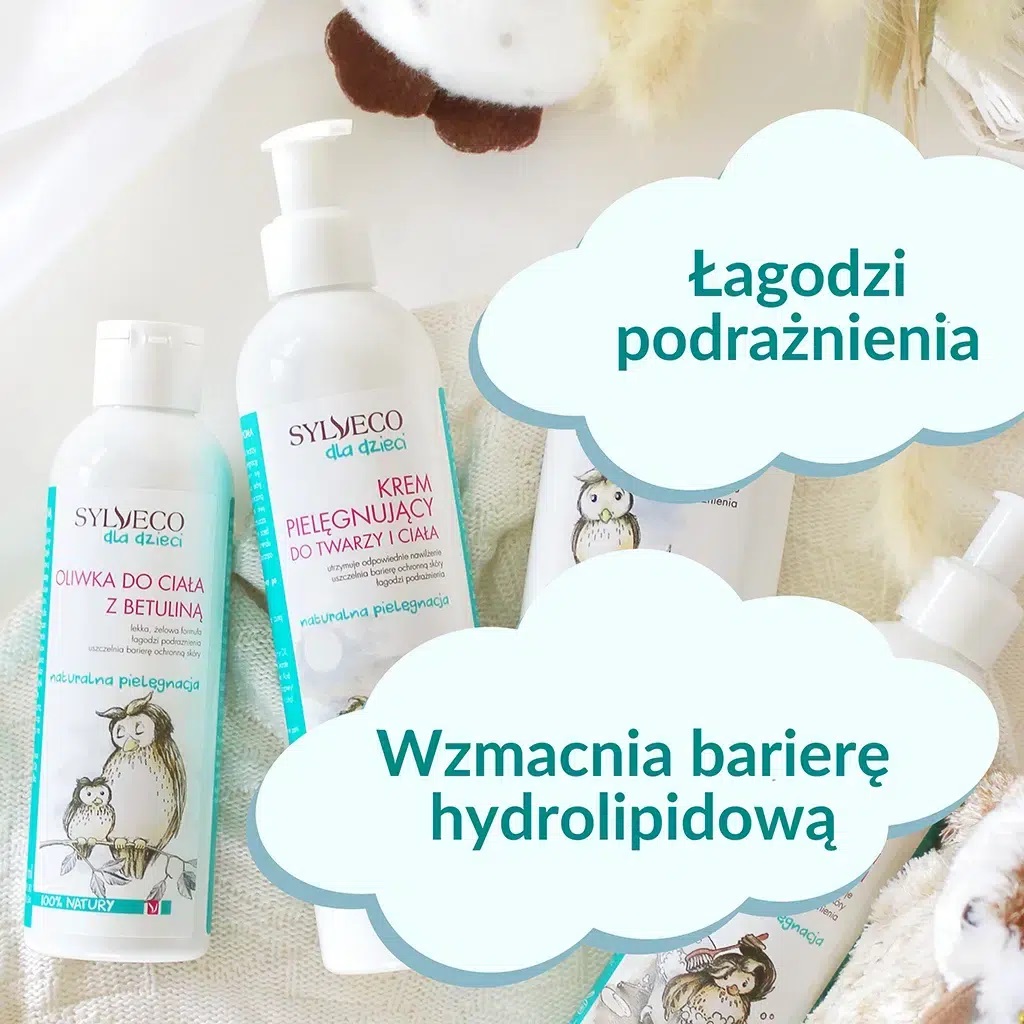 Wzmacnia barierę hydrolipidową skóry u niemowląt Wzmacnia barierę hydrolipidową skóry u niemowląt