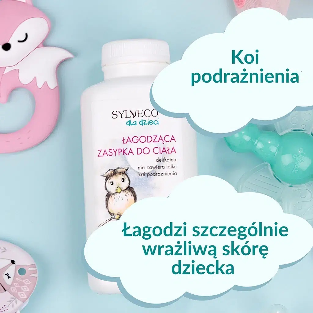 puder łagodzi podrażnienia skóry