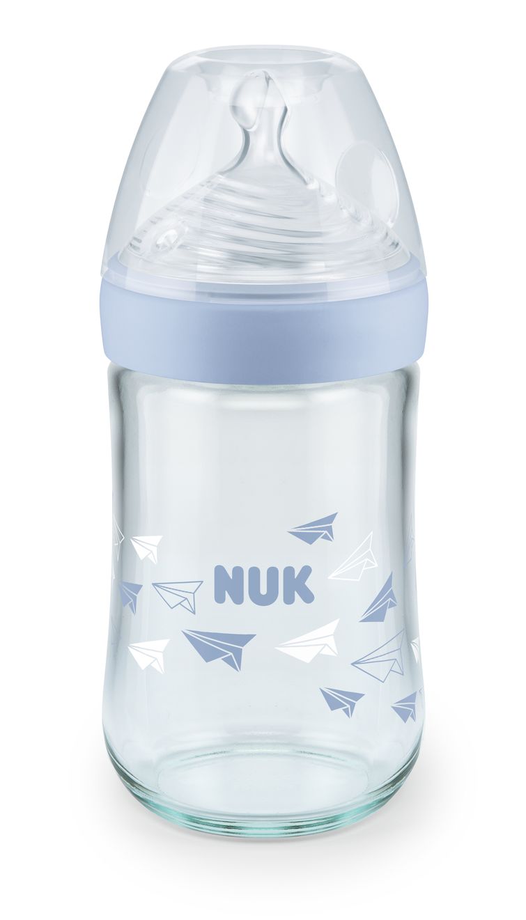 Nuk butelka szklana Nature Sense 240ml niebieska