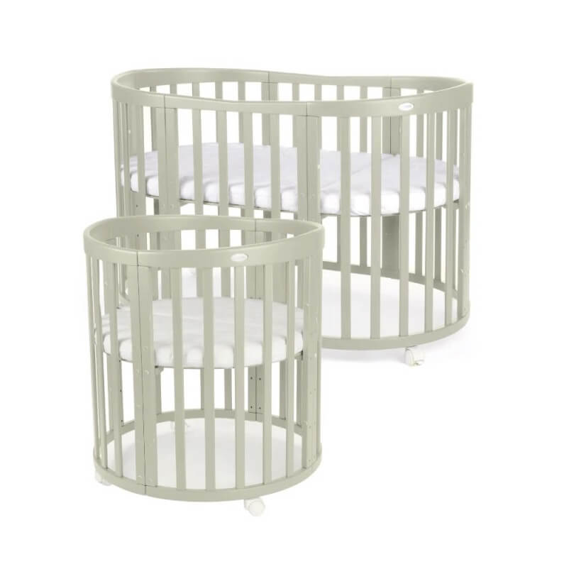 Waldin owalne lozeczko 7w1 z materacem oliwkowe Waldin owalne lozeczko 7w1 z materacem oliwkowe