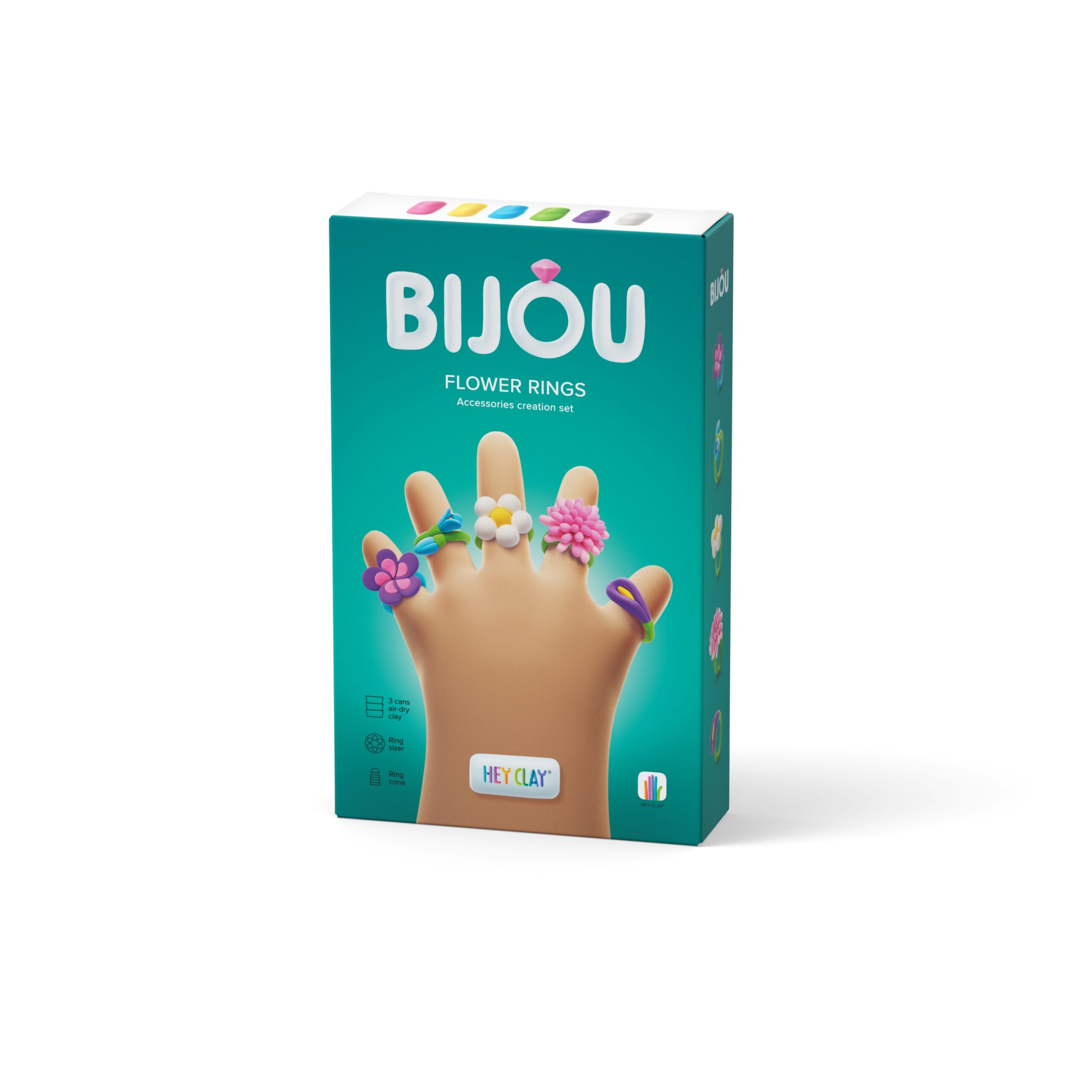 HEY CLAY masa plastyczna BIJOU FLOWER RINGS