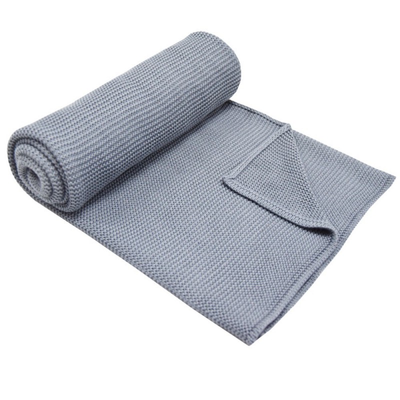 kocyk bambus GŁADKI jeans