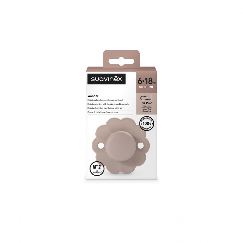 smoczek fizjologiczny sx pro wonder 6 18m pale mauve