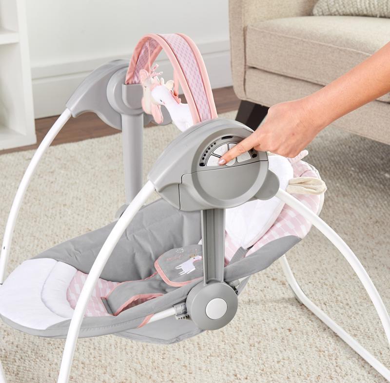 Huśtawka z dźwiękiem Comfort 2 Go Flora the Unicorn panel sterujacy