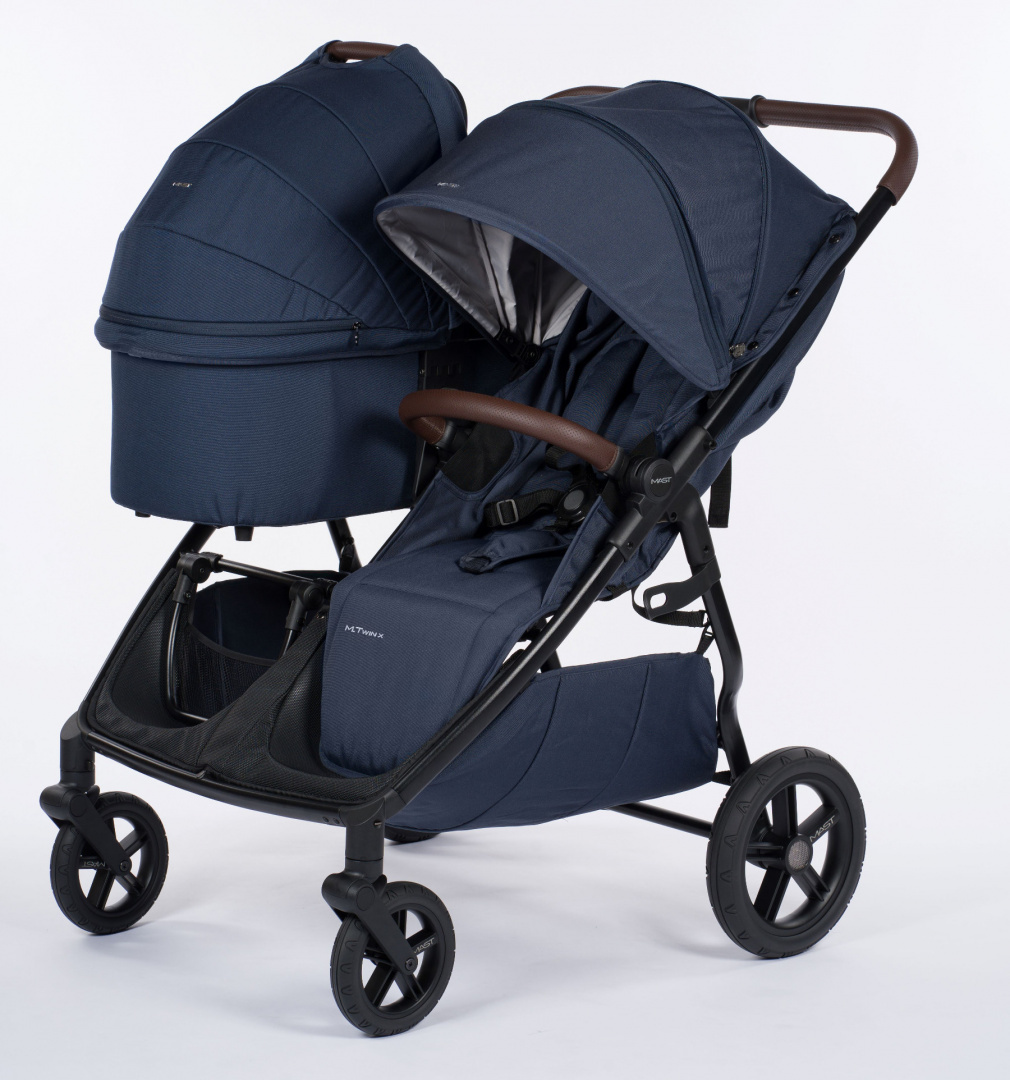 M Twin wozek blizniaczy Blueberry z jedną gondolą