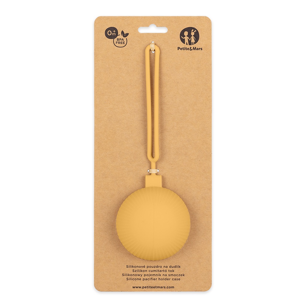 PETITE MARS Silikonowe etui na smoczek Intense Ochre